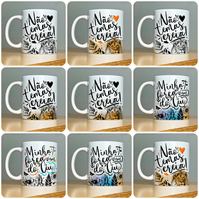 22 Artes para Caneca Frases Religiosas Palavra Arquivo em Jpg