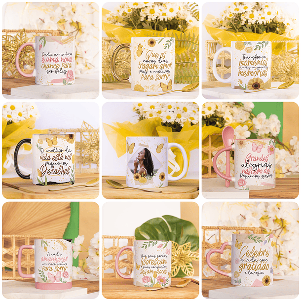 20 Artes para Caneca Frases Motivacionais Floresça Arquivo Jpg 2