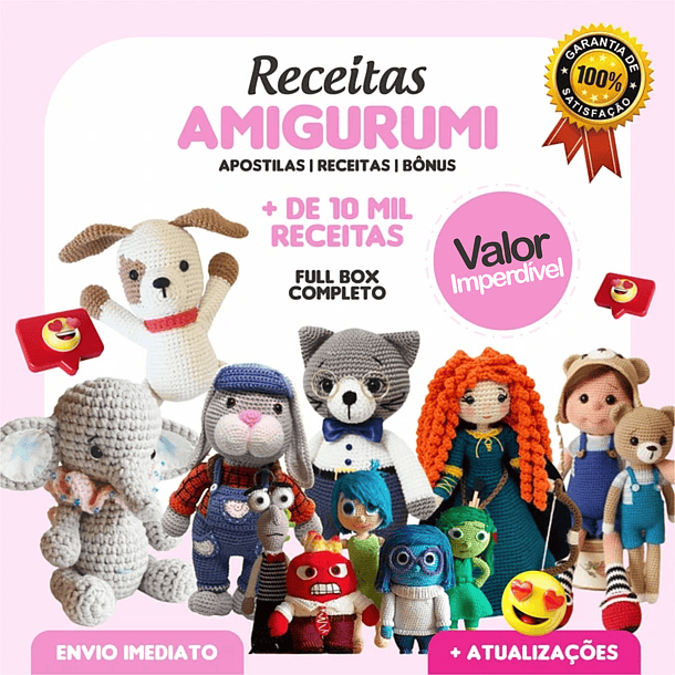 Receitas Amigurumi Crochê Arquivos em Pdf + Atualizações 6