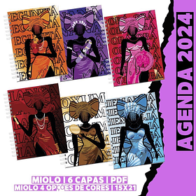 36 Artes para Capa agenda Orixás e Exú Arquivo Editável 