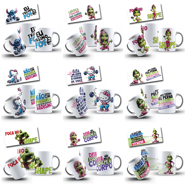 49 Artes para Caneca Academia Divertida Arquivo em Jpg 1