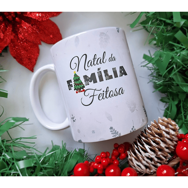 Arte Caneca Natal Família Arquivo em Jpg 2