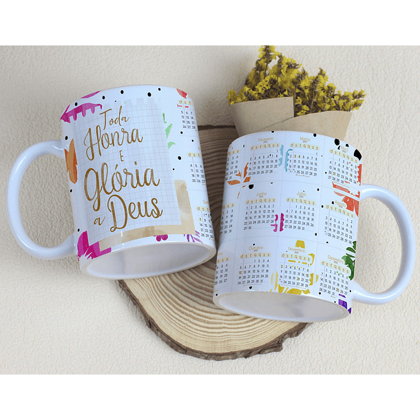 6 Artes para Caneca Calendário 2025 Frases Arquivo Editável  3