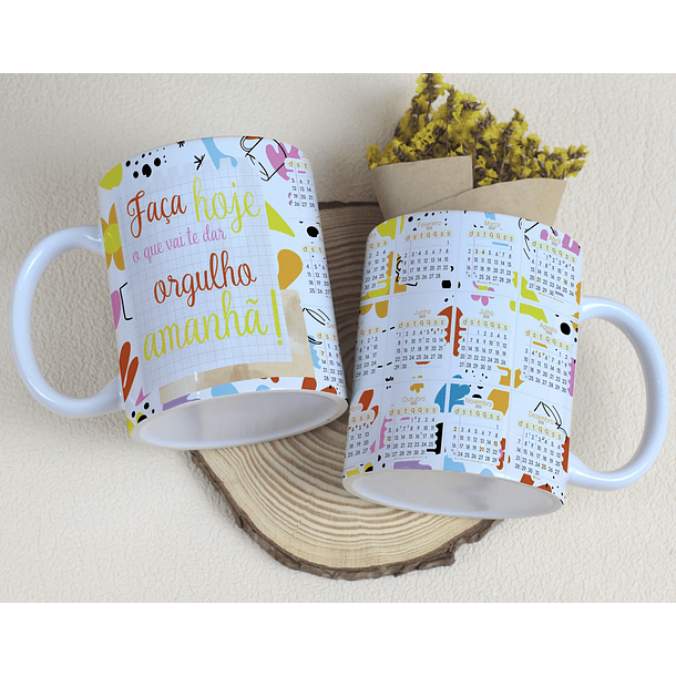6 Artes para Caneca Calendário 2025 Frases Arquivo Editável  6