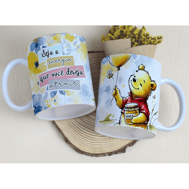 6 Artes para Caneca Ursinho Pooh Arquivo Editável 2