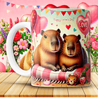 12 Artes para Caneca Capivara Dia dos Namorados Arquivo em Jpg 8