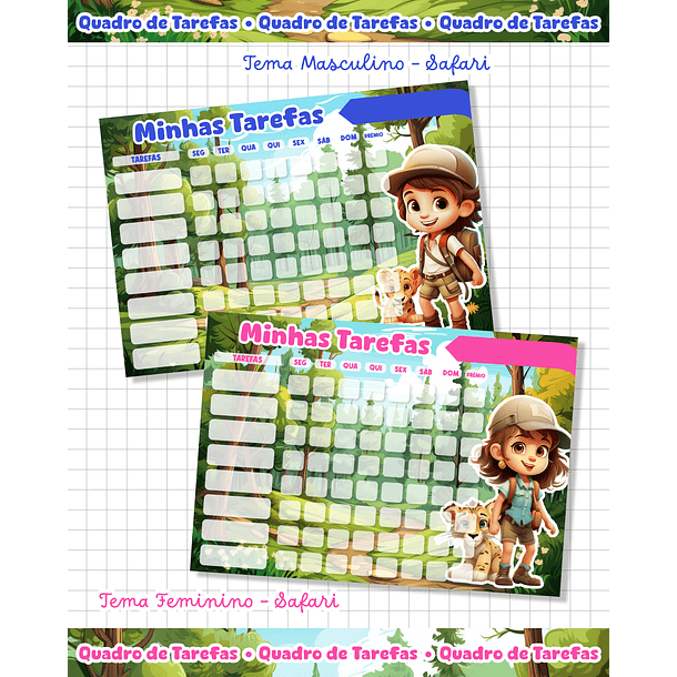 10 Artes para Quadro de Tarefas Diárias Filhos Personagens Arquivo em Jpg 5