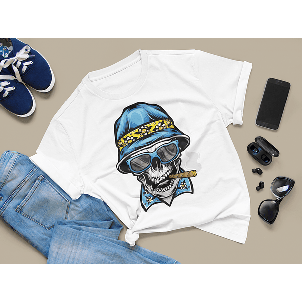 5 Artes para Camisa Caveira Arquivo Editável  5