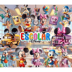 Kit Digital Disney Volta as Aulas Mickey Minnie Png