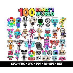 Kit Digital Dandy's World em Png