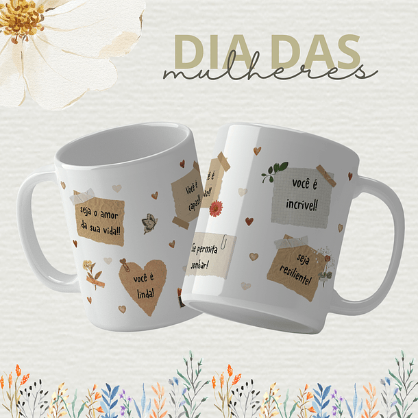 14 Artes para Caneca Dia das Mulheres Arquivo Editável 9