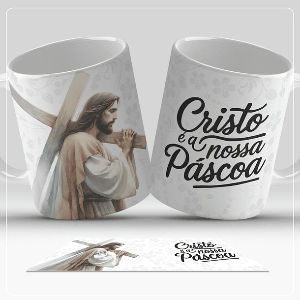 17 Artes para Caneca Páscoa Cristã Arquivo em Jpg 14