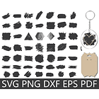 Arquivo de Corte para Chaveiros ou Tags Vetor  4