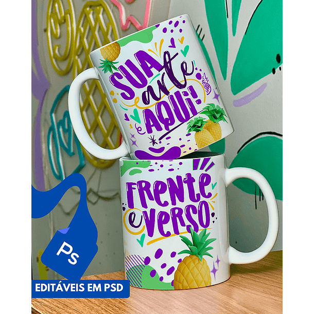 Arquivos Mockups Diversos Para Sublimação Canecas, Garrafas, Squeeze, Torre de Xicaras, Copo Chopp em Editável 4