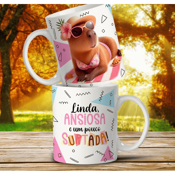 11 Artes para Caneca Capivara debochada Arquivo em Editável 10