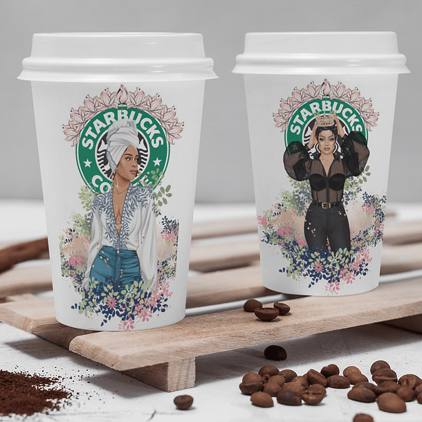 30 Artes para Copo Starbuck Personagens Arquivo em Jpg  11