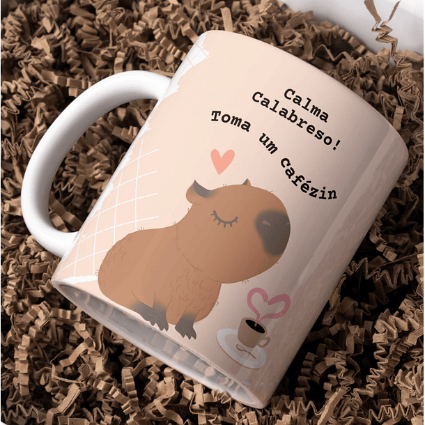 Artes Caneca Capivara Calma Calabreso Arquivo em Jpg  