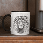 Arte para Caneca Leão de Judá Seja forte e Corajosa Arquivo em Jpg 1