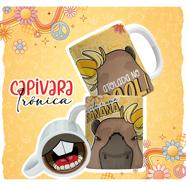 12 Artes para Caneca Capivara Debochada Arquivo em Jpg 4