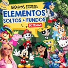 Kit Digital 50 Temas Volta as aulas para Personalização em Png 1