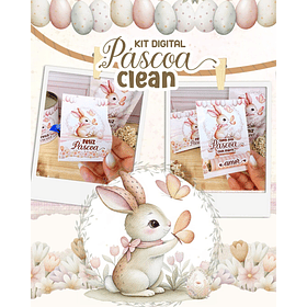 Arquivo de Corte Mimos Páscoa Clean Coelhinhos em Pdf 