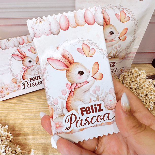 Arquivo de Corte Mimos Páscoa Clean Coelhinhos em Pdf  2