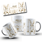 10 Artes para Caneca Páscoa Vintage Arquivo Editável 13