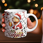 8 Artes para Caneca Natal Capivara Arquivo Editável 7