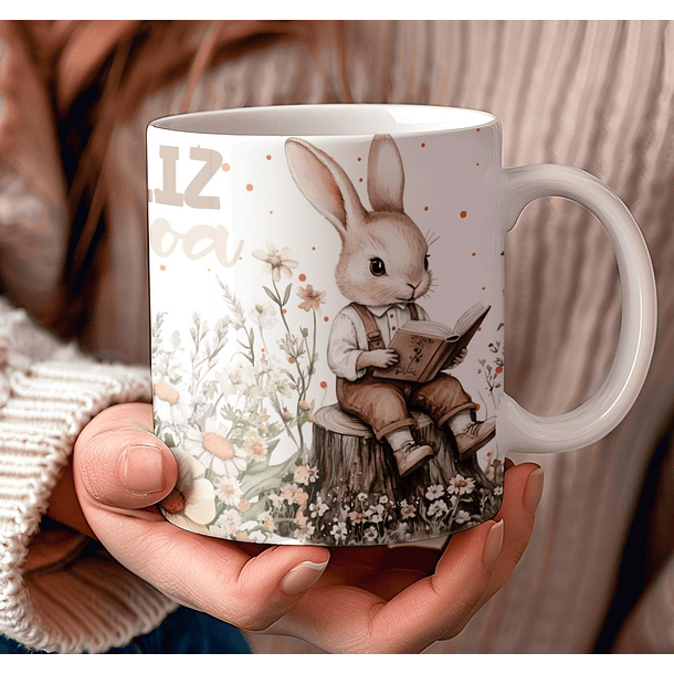 10 Artes para Caneca Páscoa Vintage Arquivo Editável 4