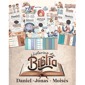 Kit Digital Combo História da Bíblia (Daniel + Jonas + Moisés) Arquivo em Png