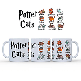 Artes Caneca Harry Potter Gatinhos em Jpg