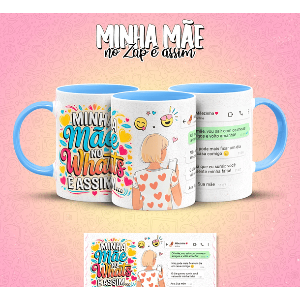 10 Artes para Caneca Mãe no Zap Arquivo em Jpg  8