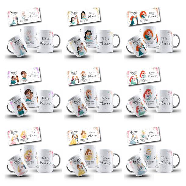 29 Artes para Caneca Dia das Mães Princesas Arquivo em Jpg 10