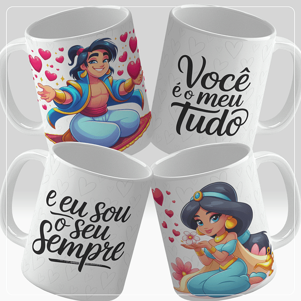16 Artes para Caneca Dia dos Namorados Par Personagens Arquivo em Jpg 3