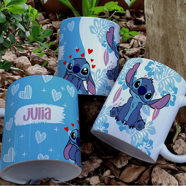5 Artes para Caneca Estampa Stitch Floral Arquivo em Jpg  1