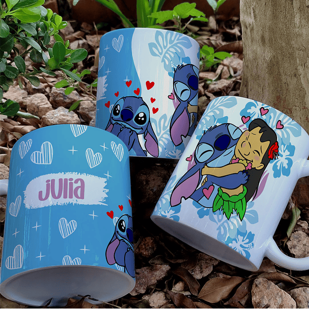 5 Artes para Caneca Estampa Stitch Floral Arquivo em Jpg  2