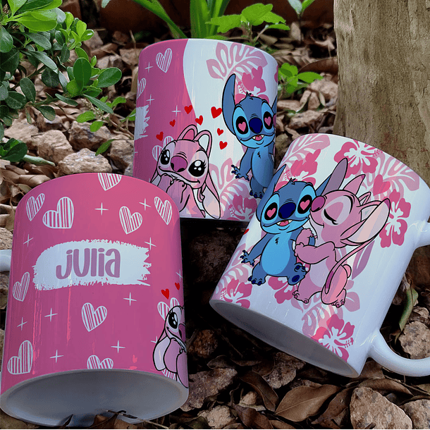 5 Artes para Caneca Estampa Stitch Floral Arquivo em Jpg  3