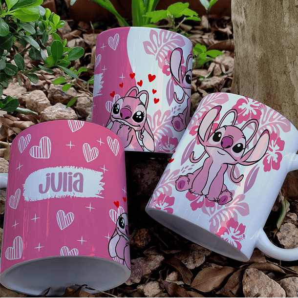 5 Artes para Caneca Estampa Stitch Floral Arquivo em Jpg  5