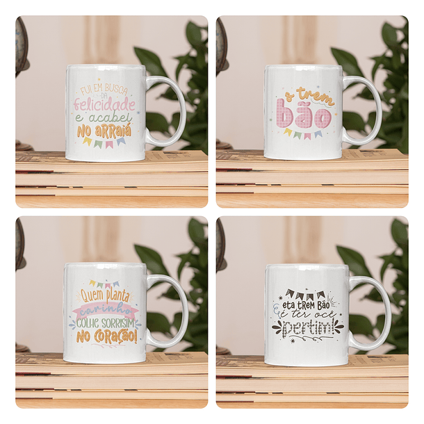 10 Artes para Camisa ou Caneca Frases Festas Juninas Arquivo Editável  1