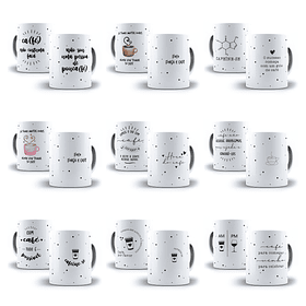 10 Artes para Caneca Café Frases Arquivo em Jpg