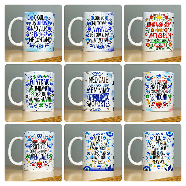 32 Artes para Caneca Olho Grego Proteção Arquivo em Jpg 2