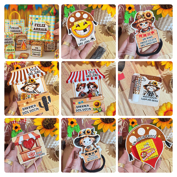 Arquivos de Corte Mimos São João Fresta Junina Arquivo em Png 3