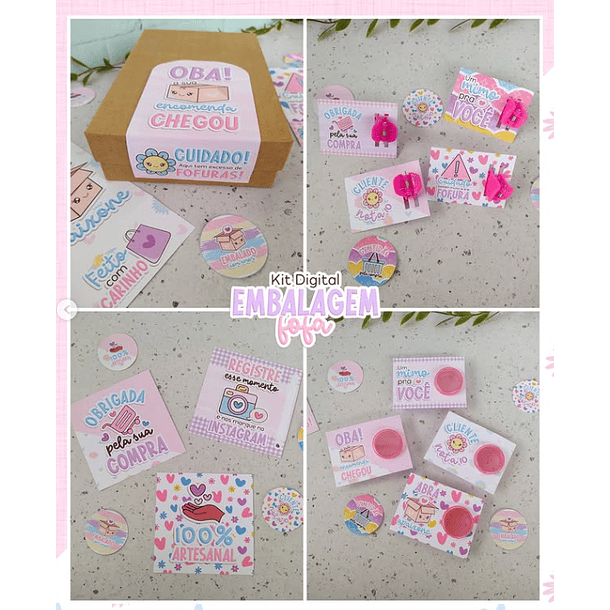 Arquivos prontos para Embalagem fofa Arquivo em Png 4