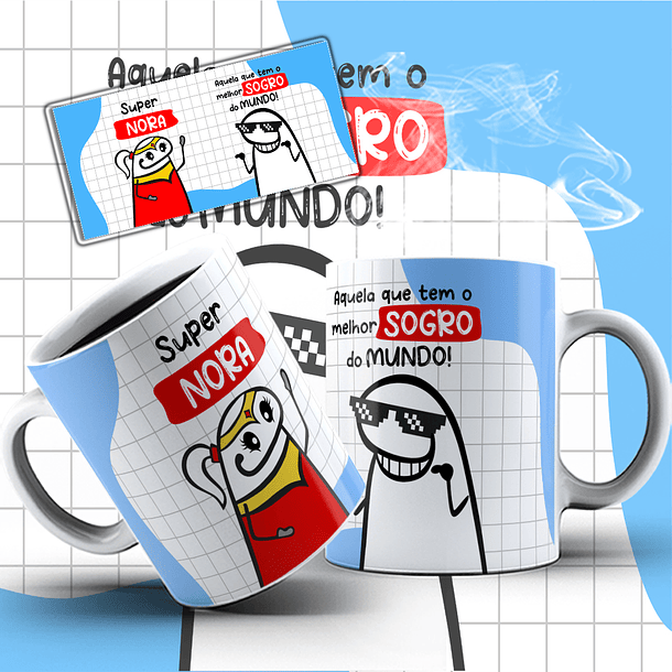 4 Artes para Caneca Super Sogro, Nora e Genro  Flork Arquivo Editável  1