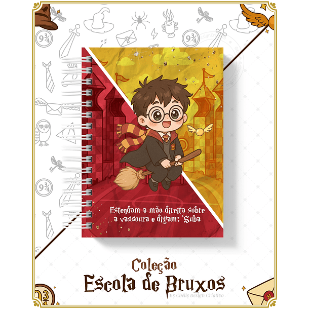 Arquivo Encadernação Herry Potter Coleção Escola de Bruxos Arquivo em Pdf  9