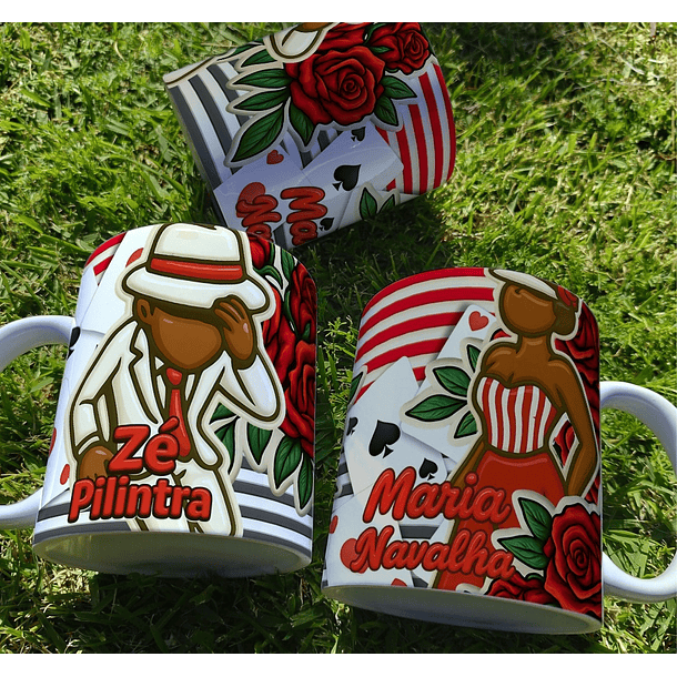 6 Artes para Caneca Zé Pilantra e Maria Navalha Arquivo Editável  3