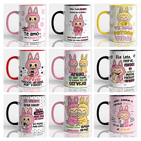 10 Artes para Caneca Labubu Amigas Arquivo em Png 