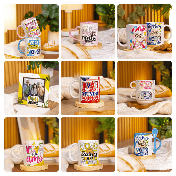 33 Artes para Caneca Dia dos Avós Arquivo em Jpg 2