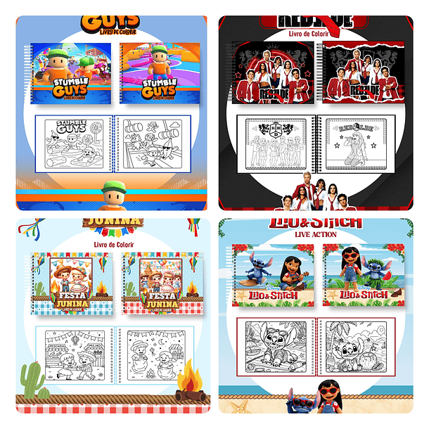 Arquivos Livros para Colorir Personagens Arquivo em Pdf  1