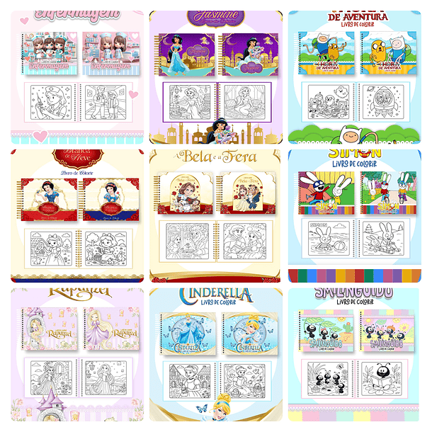 Arquivos Livros para Colorir Personagens Arquivo em Pdf  2